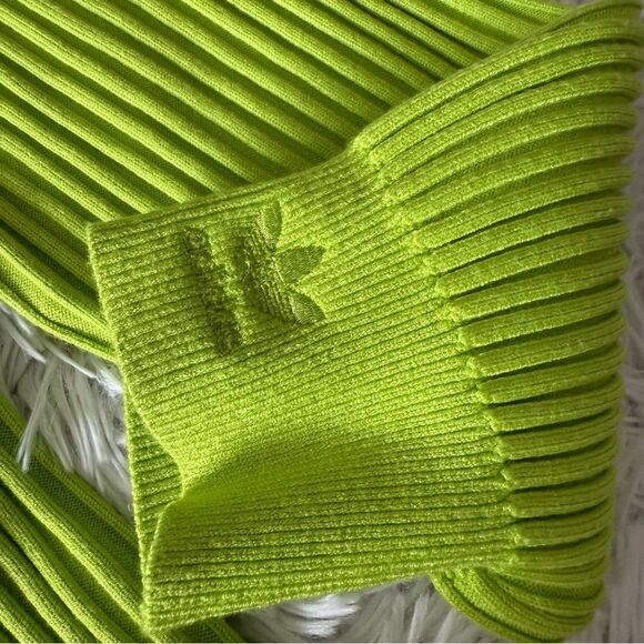 NWOT Adidas x IVY PARK Lime Green Ribbed Long Sleeve Playsuit Romper Size M - Picture 8 of 9